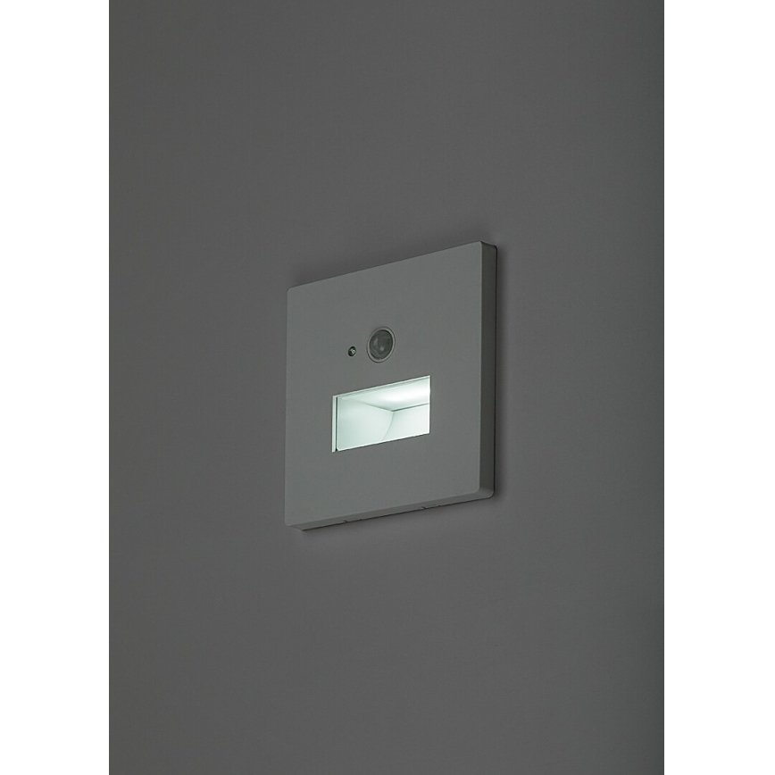 Rabalux - LED Schodišťové svítidlo se senzorem pohybu a soumraku LED/1W/230V 3000/4500/6500K bílá