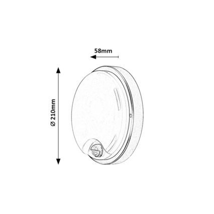 Rabalux - LED Venkovní nástěnné svítidlo se senzorem LED/18W/230V IP65 černá