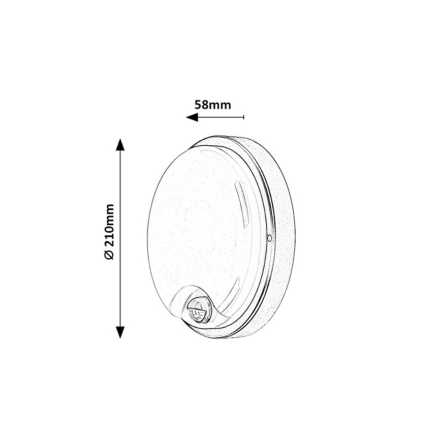 Rabalux - LED Venkovní nástěnné svítidlo se senzorem LED/18W/230V IP65 černá