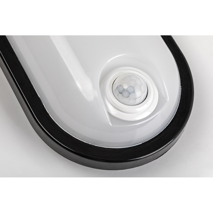 Rabalux - LED Venkovní stropní svítidlo se senzorem LED/15W/230V IP65 černá