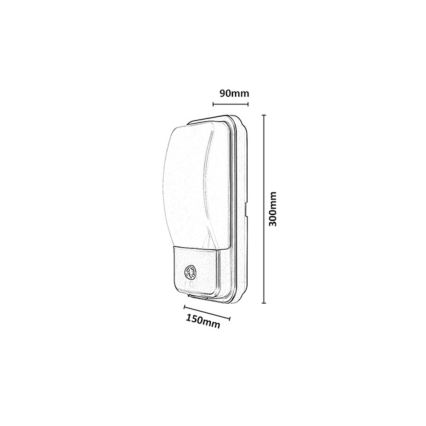 Rabalux - LED Venkovní nástěnné svítidlo se senzorem pohybu LED/20W/230V IP65