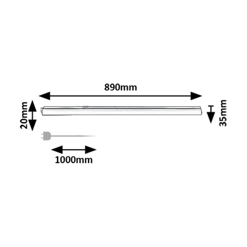 Rabalux - LED Podlinkové svítidlo LED/12W/230V 3000/4000K černá