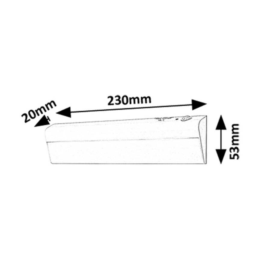 Rabalux - LED Podlinkové svítidlo se senzorem pohybu LED/0,5W/3xAA
