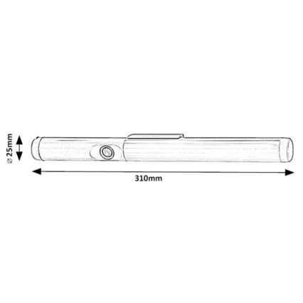 Rabalux - LED Podlinkové svítidlo se senzorem LED/3W/3,7V 4000K 1800 mAh