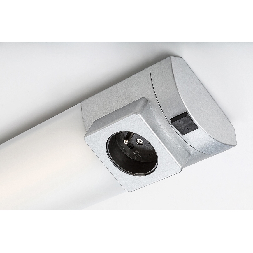 Rabalux - LED Podlinkové svítidlo se zásuvkou LED/5W/230V 4000K 45 cm stříbrná