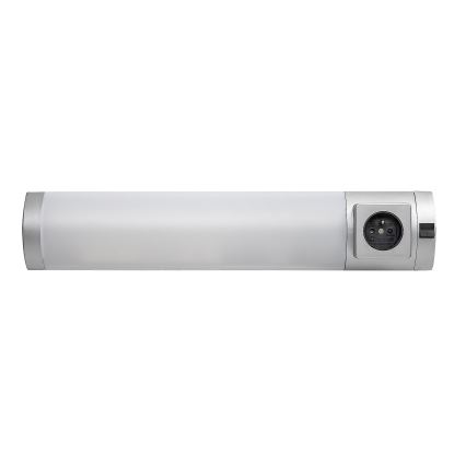 Rabalux - LED Podlinkové svítidlo se zásuvkou LED/5W/230V 4000K 45 cm stříbrná
