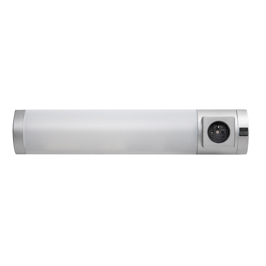 Rabalux - LED Podlinkové svítidlo se zásuvkou LED/5W/230V 4000K 45 cm stříbrná