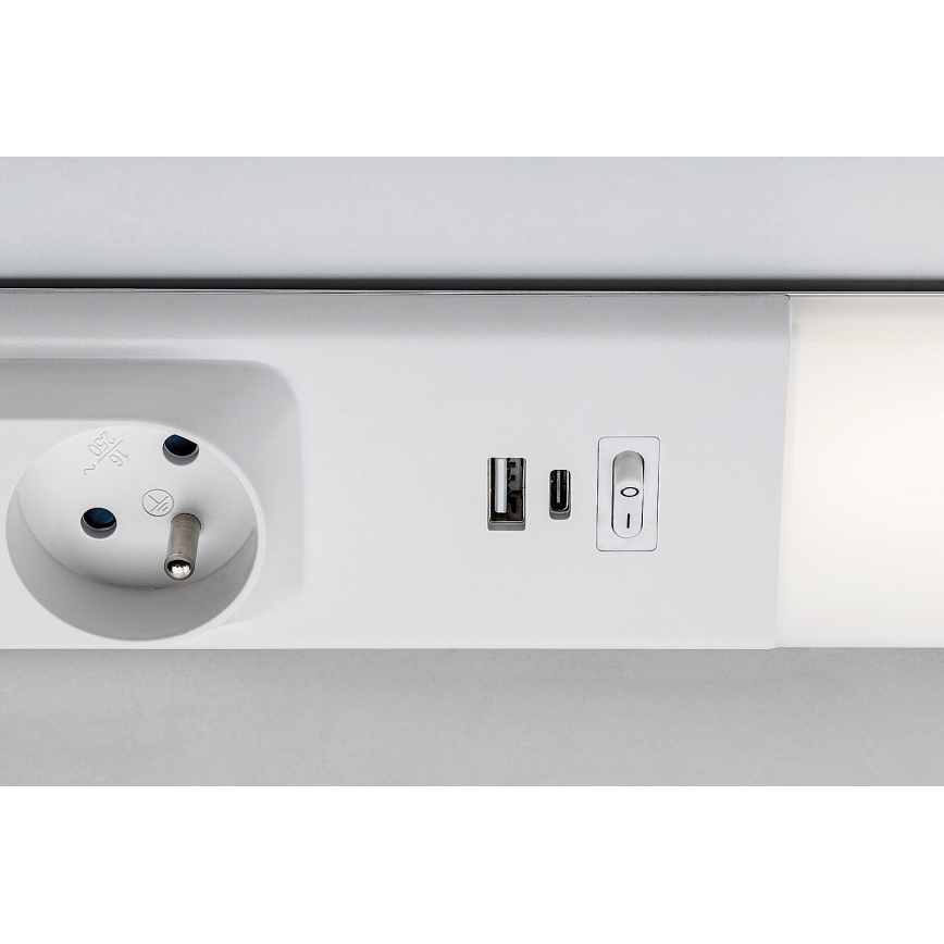 Rabalux - LED Podlinkové svítidlo se zásuvkami LED/18W/230V 4000K 60 cm bílá