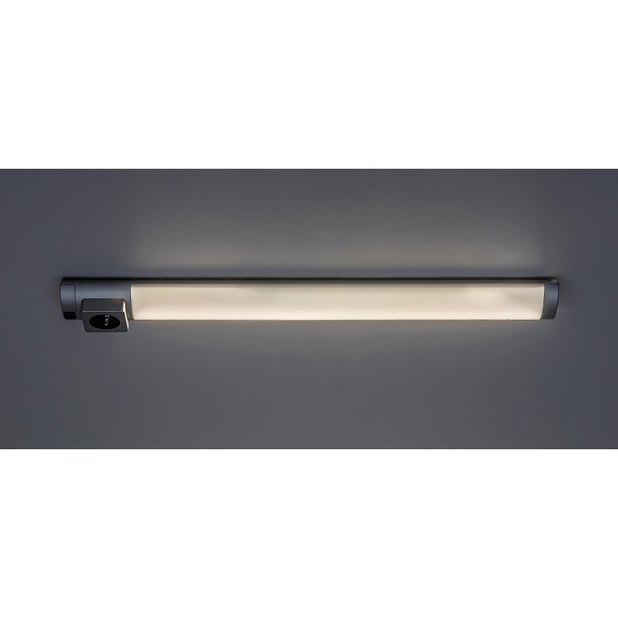 Rabalux - LED Podlinkové svítidlo se zásuvkou LED/8W/230V 4000K 68 cm matný chrom
