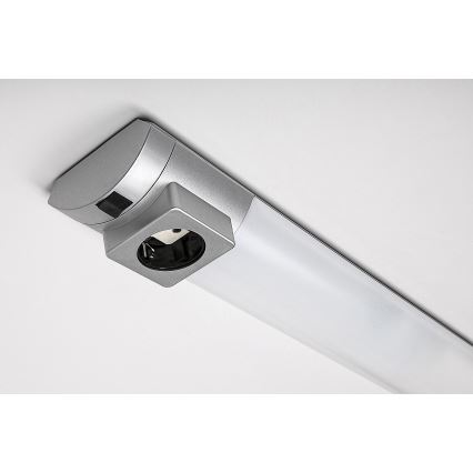 Rabalux - LED Podlinkové svítidlo se zásuvkou LED/8W/230V 4000K 68 cm matný chrom