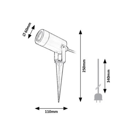 Rabalux - Venkovní svítidlo 1xGU10/4W/230V IP65