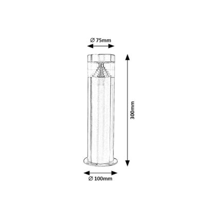 Rabalux - LED Venkovní lampa LED/7W/230V 30 cm IP54