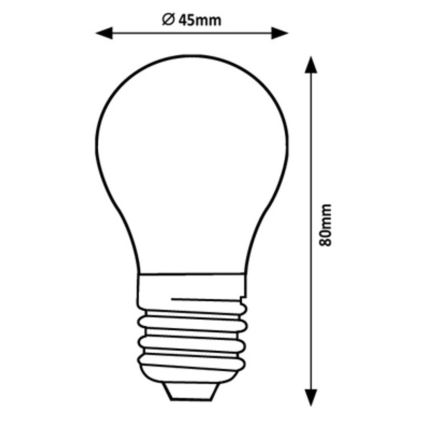 Rabalux - LED Žárovka G45 E27/2W/230V 3000K Energetická třída A