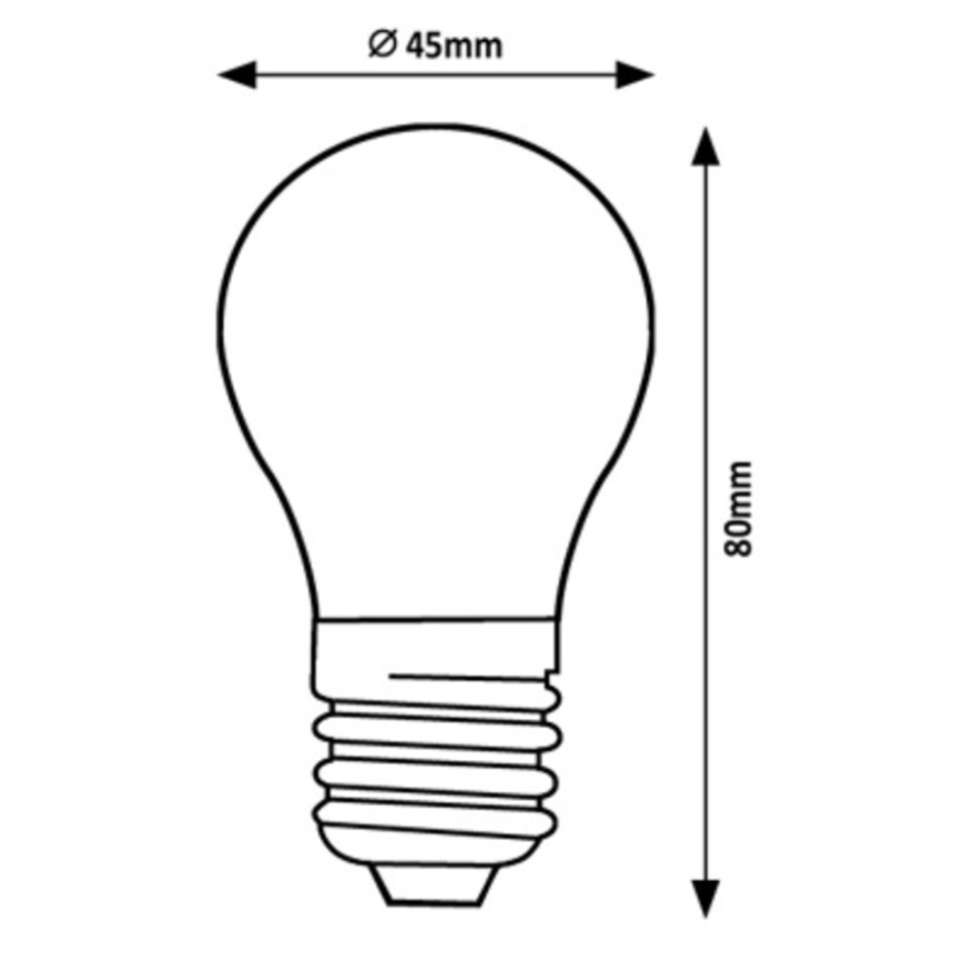 Rabalux - LED Žárovka G45 E27/2W/230V 3000K Energetická třída A