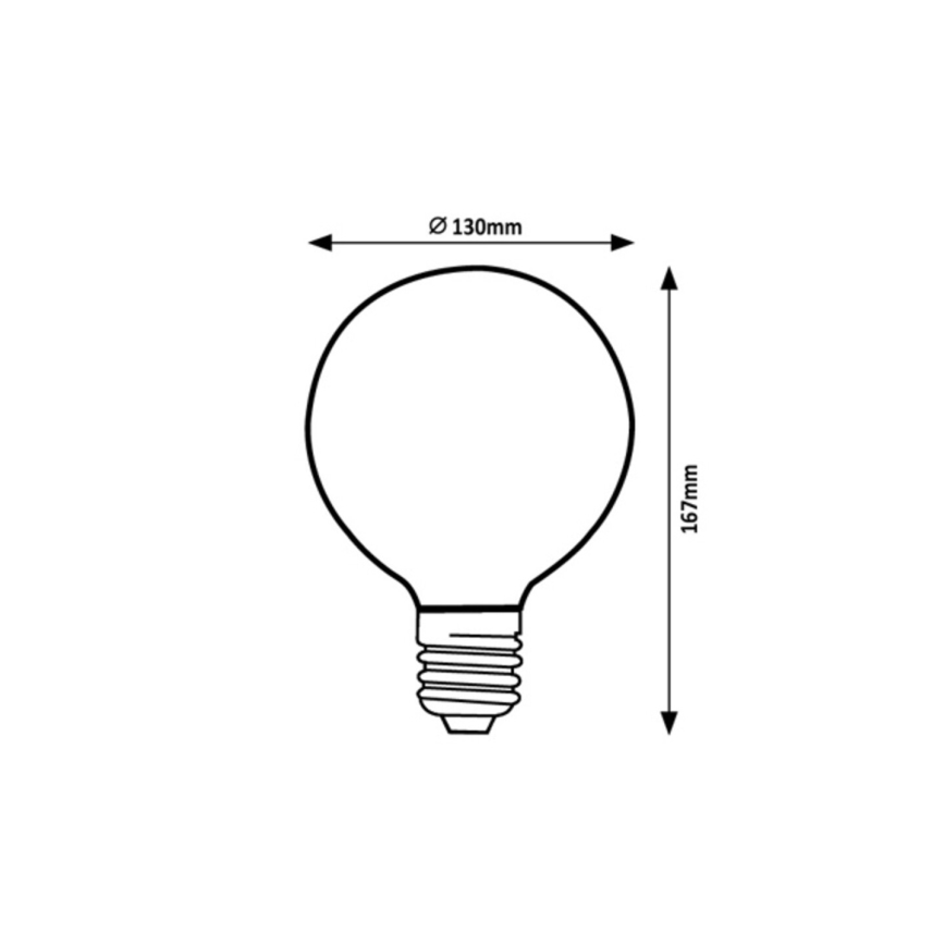 Rabalux - LED Dekorační žárovka G125 E27/3W/230V 1800K