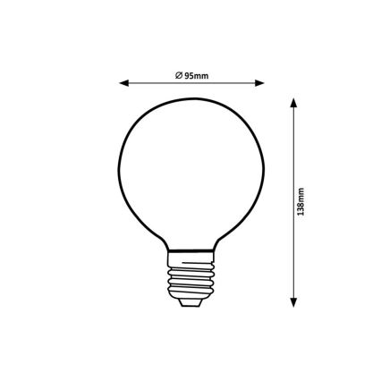 Rabalux - LED Žárovka FILAMENT G95 E27/7W/230V 4000K