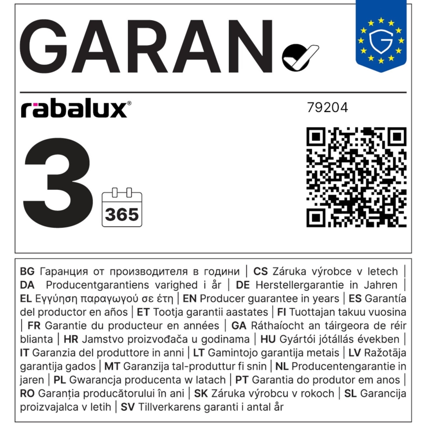 Rabalux - LED Žárovka SMD GU10/4W/230V 3000K