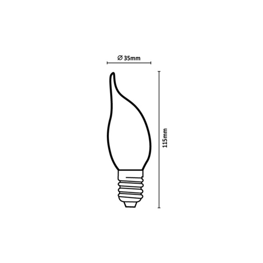 Rabalux - LED Žárovka FILAMENT CF35 E14/6W/230V 4000K