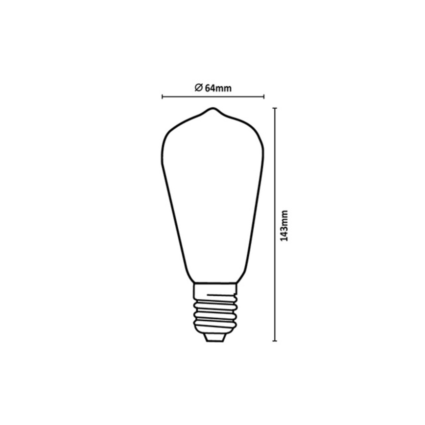 Rabalux - LED Žárovka FILAMENT ST64 E27/10W/230V 3000K