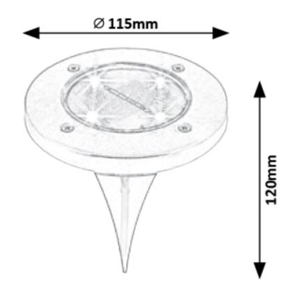 Rabalux - LED Venkovní solární svítidlo se senzorem LED/0,24W/1xAA černá IP44