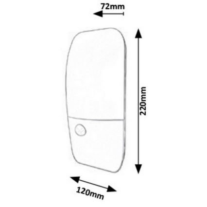 Rabalux - LED Venkovní nástěnné svítidlo se senzorem LED/11W/230V IP54 4000K