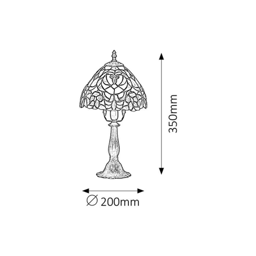 Rabalux - Tiffany vitrážová stolní lampa 1xE14/40W/230V