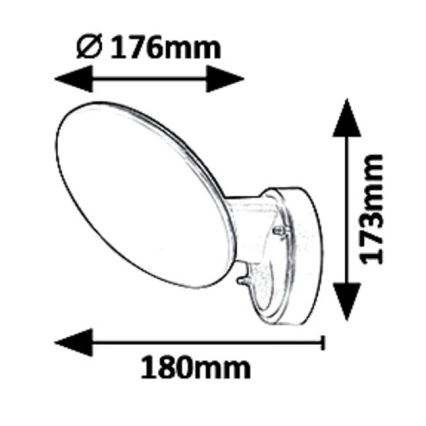 Rabalux - LED Venkovní nástěnné svítidlo LED/12W/230V IP54