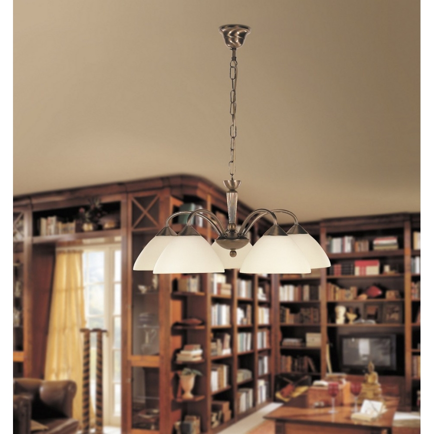 Rabalux - Lustr na řetězu 5xE14/40W/230V