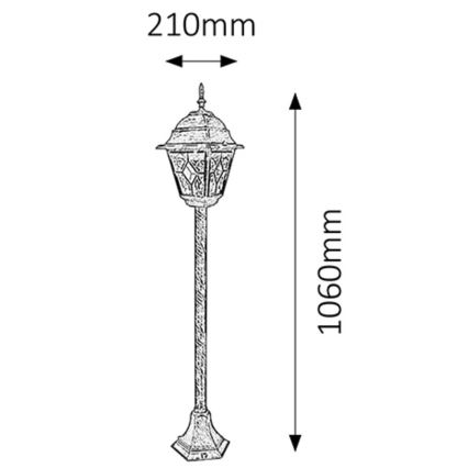 Rabalux - Venkovní lampa 1xE27/60W/230V