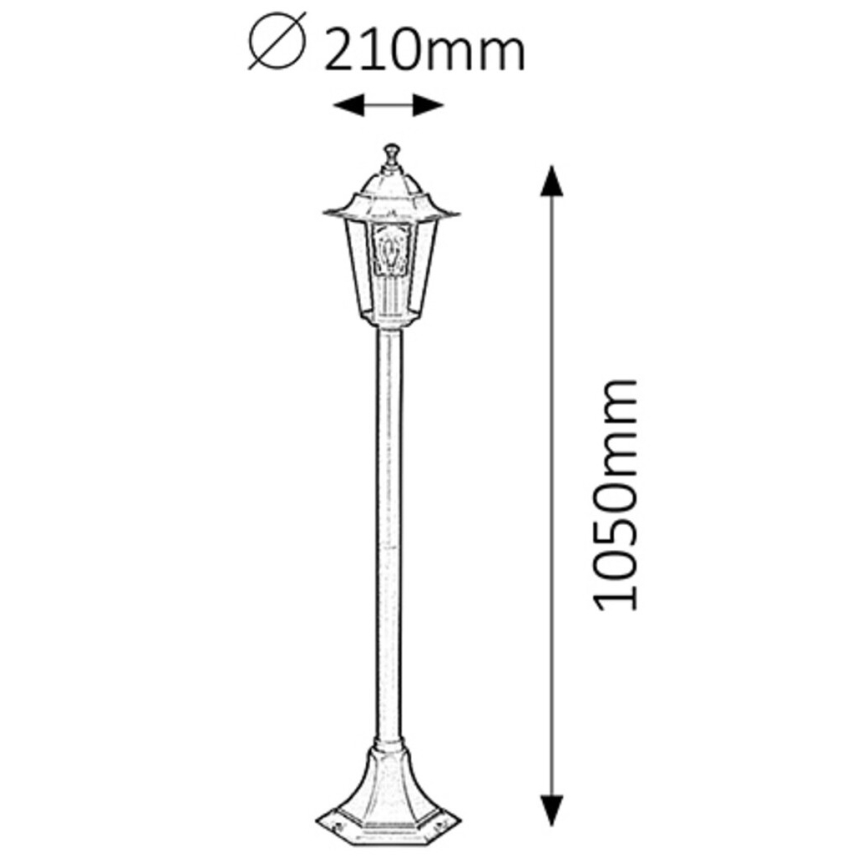 Rabalux 8210 - Venkovní lampa VELENCE 1xE27/60W/230V