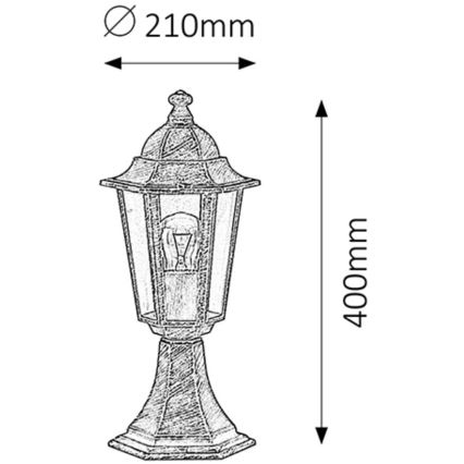 Rabalux - Venkovní lampa 1xE27/60W/230V