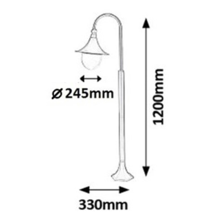 Rabalux - Venkovní lampa 1xE27/100W/230V IP44