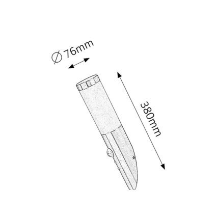 Rabalux - Venkovní nástěnné svítidlo se senzorem 1xE27/25W/230V IP44