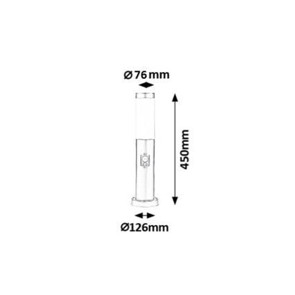 Rabalux - Venkovní lampa se senzorem 1xE27/25W IP44
