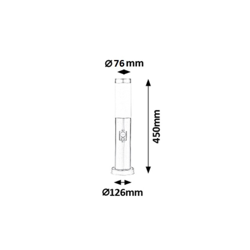 Rabalux - Venkovní lampa se senzorem 1xE27/25W IP44