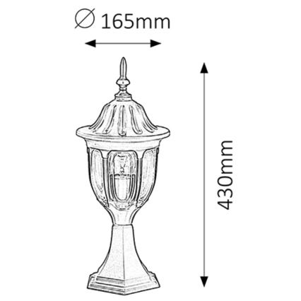 Rabalux 8343 - Venkovní lampa MILANO 1xE27/60W/230V