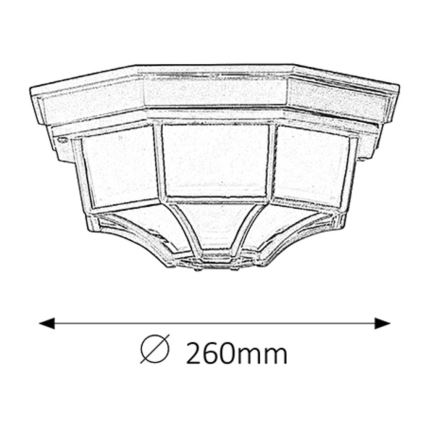 Rabalux - Venkovní stropní svítidlo 1xE27/100W/230V IP44