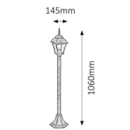 Rabalux - Venkovní lampa 1xE27/60W/230V IP44