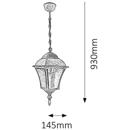 Rabalux - Venkovní lustr 1xE27/60W/230V IP44