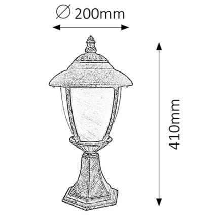 Rabalux - Venkovní lampa 1xE27/60W/230V