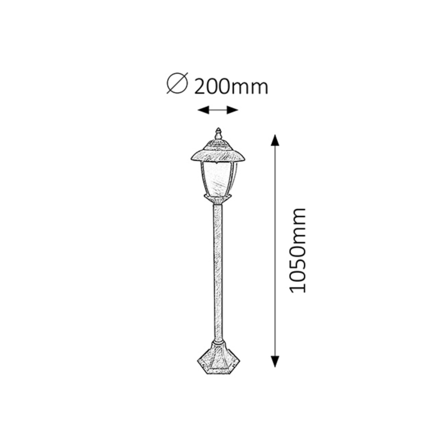 Rabalux - Venkovní lampa 1xE27/60W/230V 105 cm