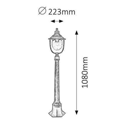 Rabalux - Venkovní lampa 1xE27/60W/230V