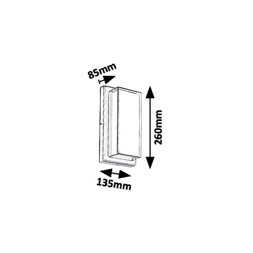 Rabalux - LED Venkovní nástěnné svítidlo ANDORRA LED/12W/230V IP54