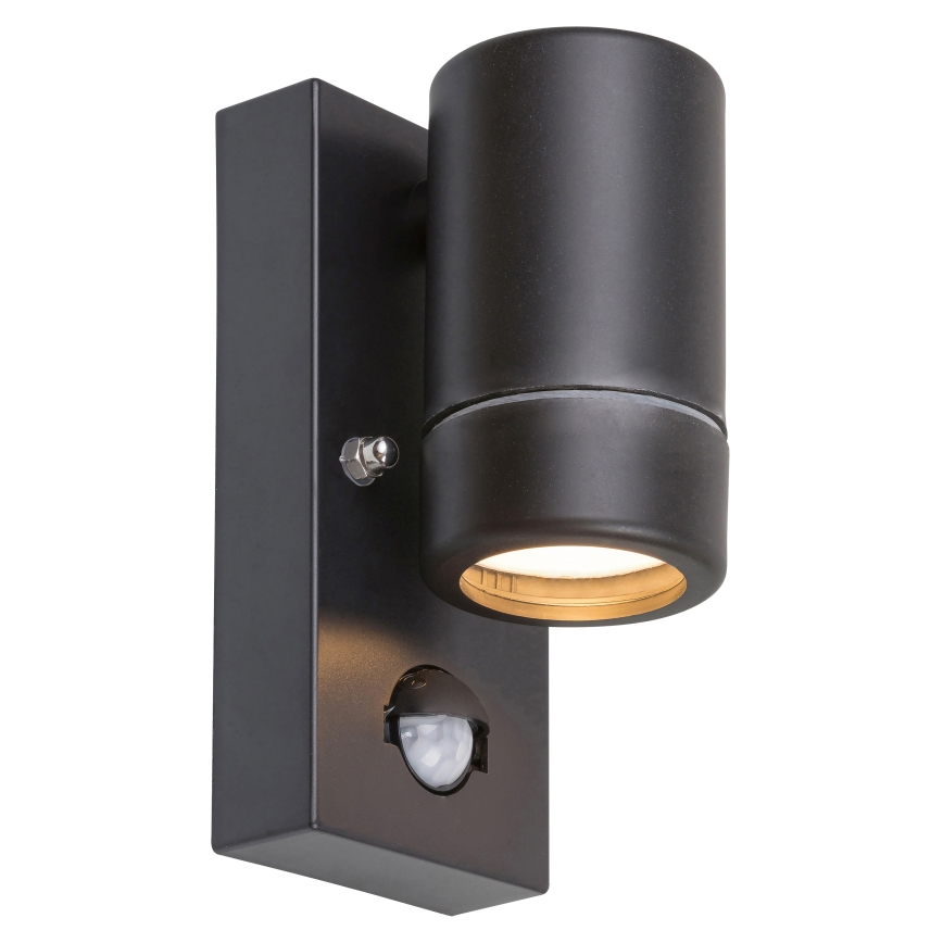 Rabalux - Venkovní nástěnné svítidlo se senzorem 1xGU10/10W/230V IP44 černá