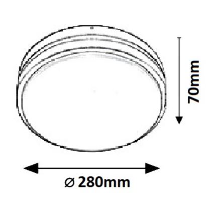 Rabalux - LED Venkovní stropní svítidlo HAMBURG LED/12W/230V IP44