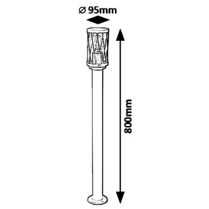 Rabalux - Venkovní lampa 1xE27/40W/230V IP44