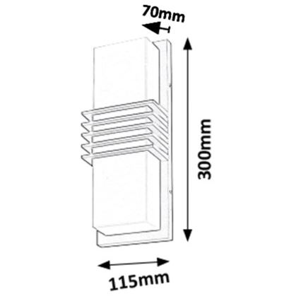 Rabalux - LED Venkovní nástěnné svítidlo LED/12W/230V 800lm 4000K IP44