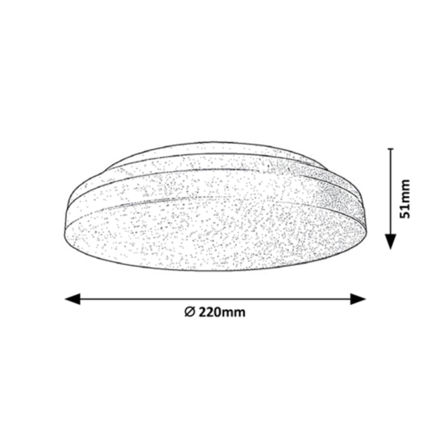 Rabalux - LED Koupelnové stropní svítidlo LED/18W/230V IP54 3000K/4000K/6000K