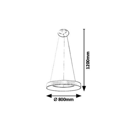 Rabalux - LED Lustr na lanku CARMELLA LED/80W/230V