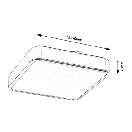 Rabalux - LED RGB Koupelnové stmívatelné stropní svítidlo LED/22W/230V 3000-6000K IP44 + dálkové ovládání